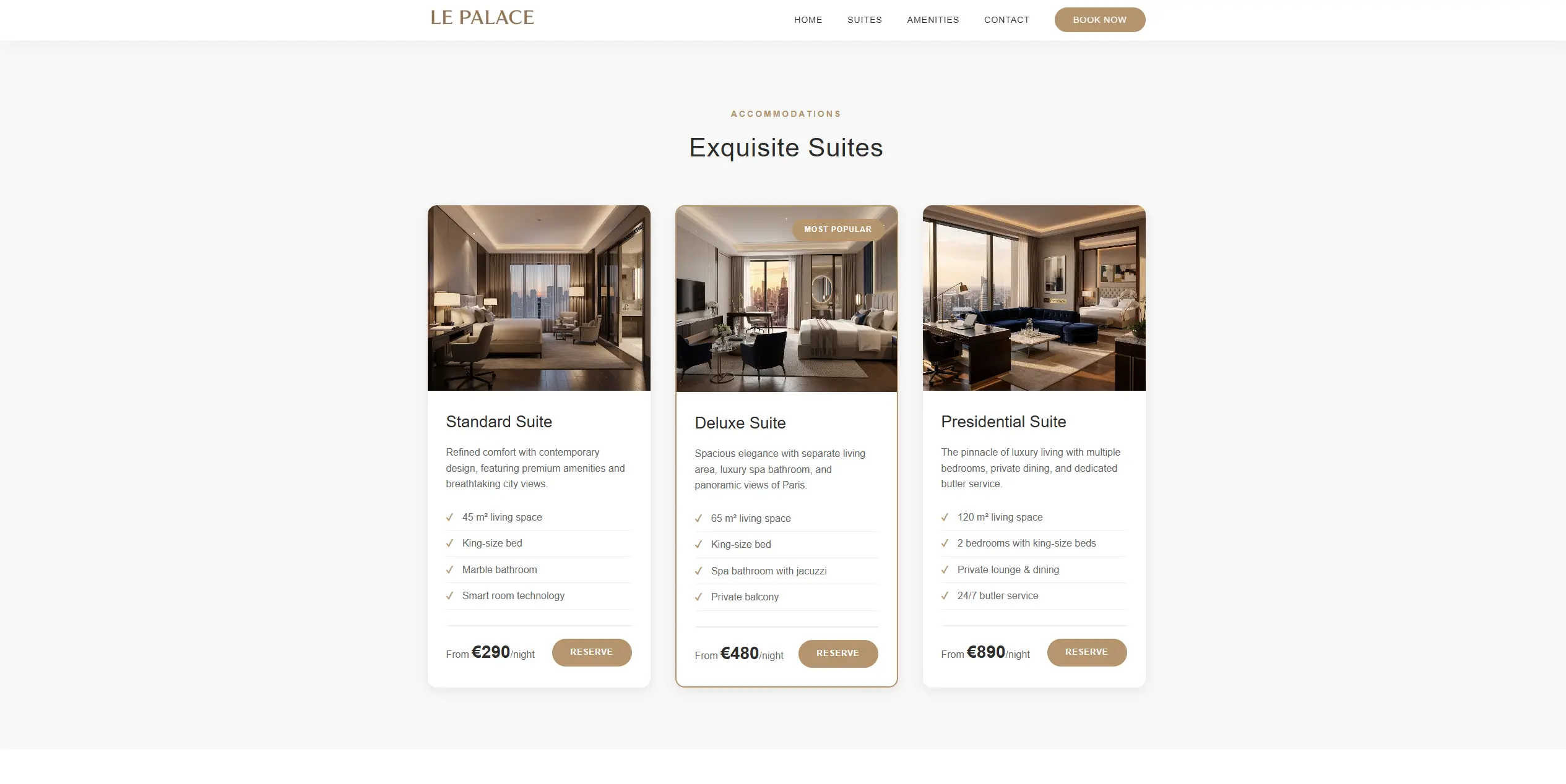 Image site internet moderne hotel